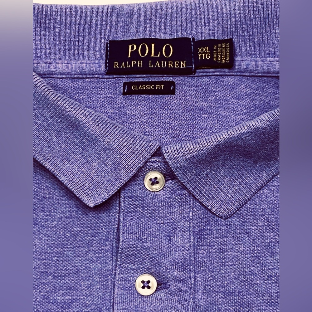 Ralph Lauren Men's Purple Polo with Yellow Pony - Picture 7 of 7